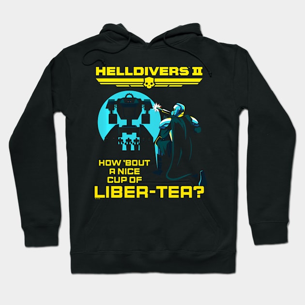 Helldivers 2 Sony Playstation Game A Nice Cup Of Liber-Tea Hoodie by SanJKaka